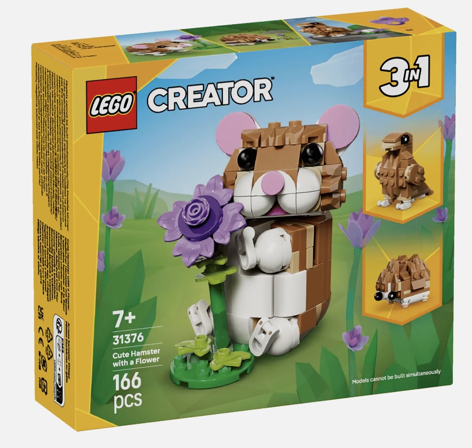 Creator 3-in-1 Cute Hamster with a Flower
